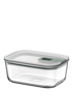 Mepal EasyClip Oven Safe Glass Storage Container, 700ml, Nordic Sage, Clear