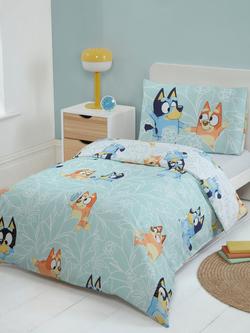 Bluey Reversible Duvet Cover & Pillowcase Set, Cotbed, Natural