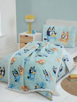 Bluey Reversible Duvet Cover & Pillowcase Set, Cotbed - view 2, Natural