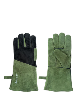 Gozney Heat Resistant Suede Pizza Oven Gloves, Black/Green - view 2, Black
