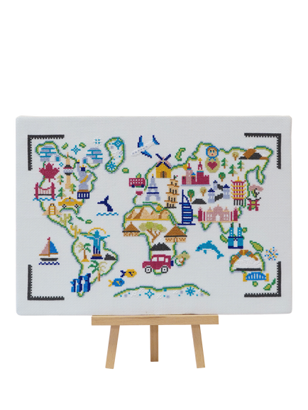 Caterpillar Cross Stitch Adventure Awaits Cross Stitch Kit, Multi