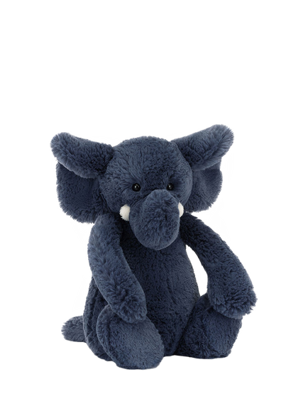 Jellycat Bashful Elephant Soft Toy, Blue, Blue