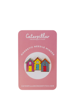 Caterpillar Cross Stitch Beach Huts Needle Minder, Multi
