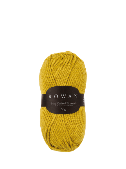 Rowan Baby Cashsoft Worsted Aran Knitting Yarn, 52g, Mustard