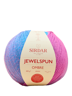 Sirdar Jewelspun Ombre Aran Knitting Yarn, 400g, Dazzling Dusk