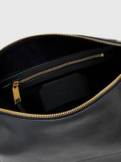 AllSaints Alba Leather Shoulder Bag, Black - view 2, Black
