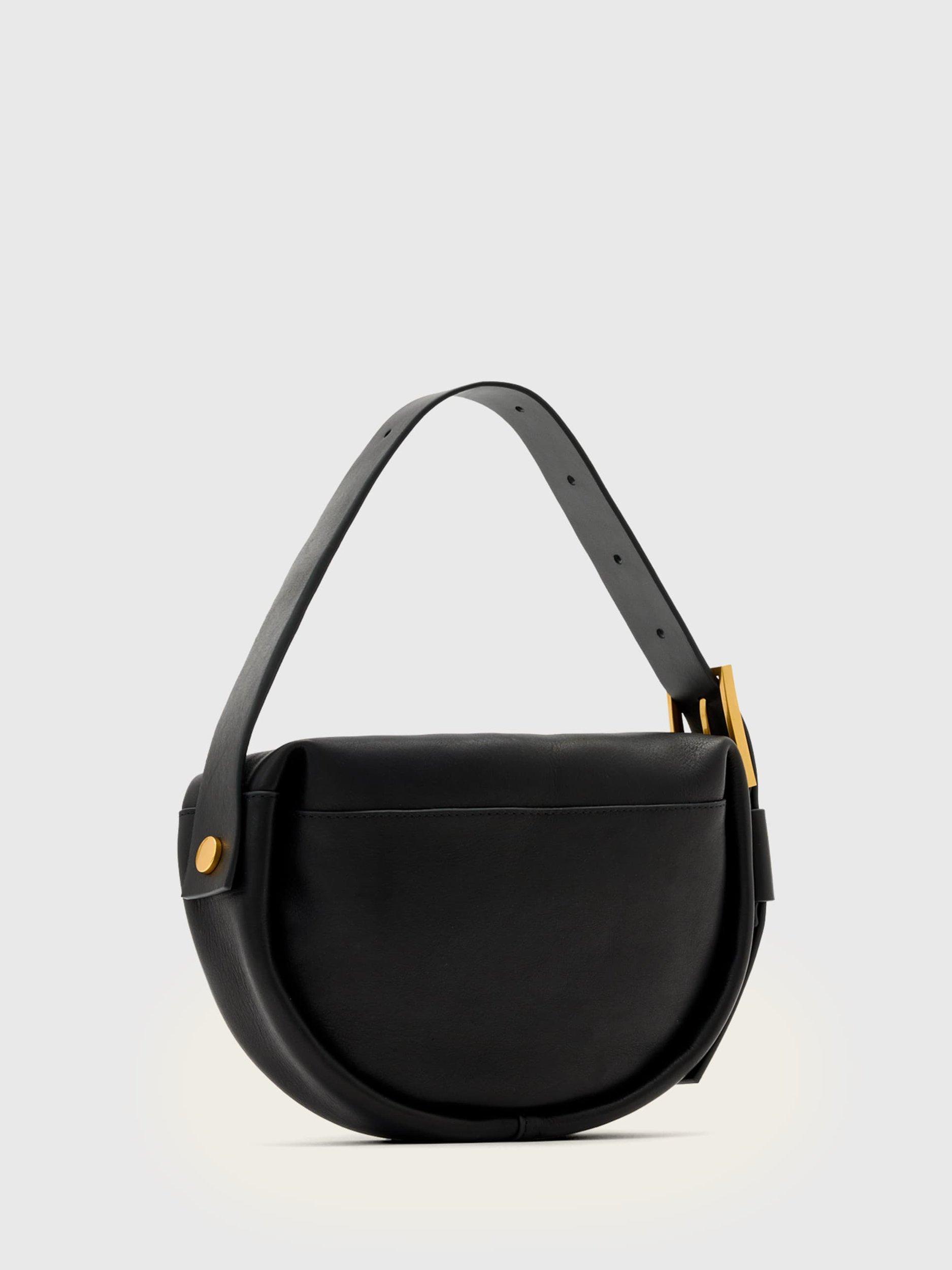 Product image 6 of 7, which shows AllSaints Noemie Leather Mini Shoulder Bag, Black
