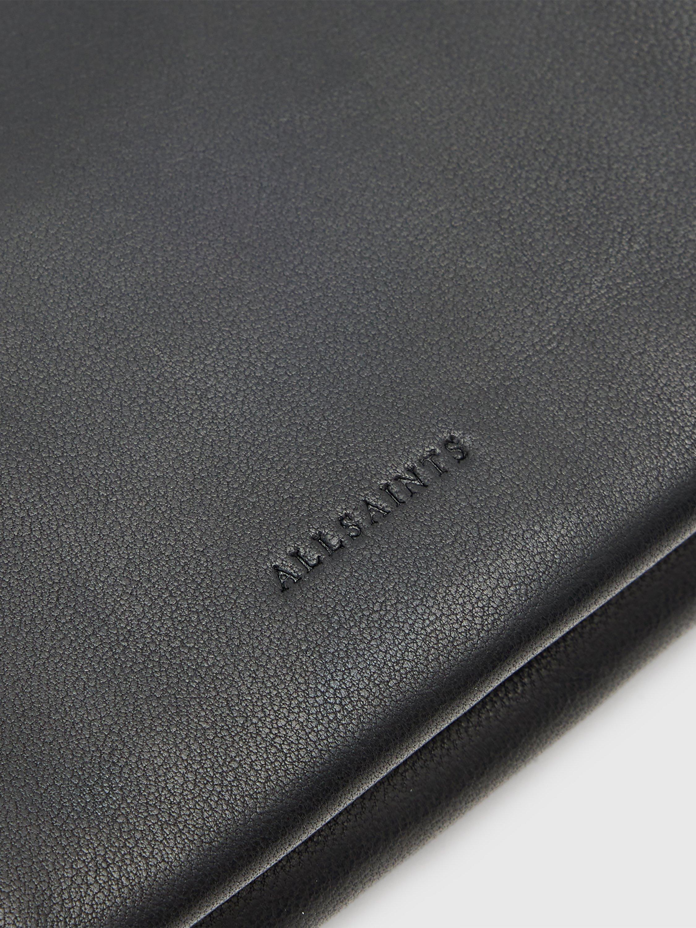 Product image 4 of 5, which shows AllSaints Harluna Leather Bifold Wallet, Black