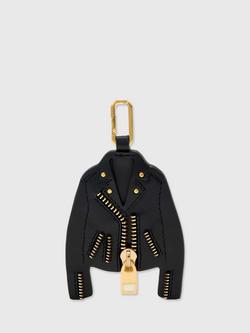 AllSaints Balfern Leather Jacket Keyring, Black, Black