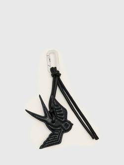 AllSaints Bird Leather Keyring, Black, Black