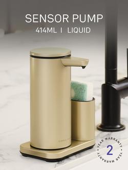 Simplehuman Rechargeable Soap Dispenser with Caddy, Gold - view 2, 