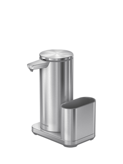Simplehuman Sensor Soap Pump with Caddy, Brushed Steel, Brushed Steel