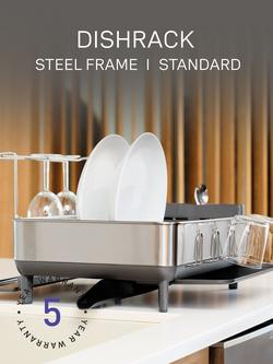 Simplehuman Dish Rack, Stainless Steel - view 2, Stainless Steel