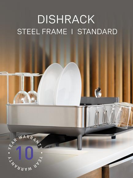 Simplehuman Dish Rack, Stainless Steel - view 2, Stainless Steel