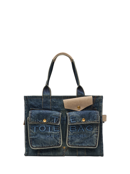 Marc Jacobs THE Large Tote Bag, Dark Wash Indigo, Dark Wash Indigo