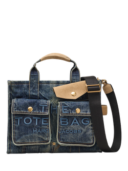 Marc Jacobs THE Medium Denim Tote Bag, Dark Wash Indigo, Dark Wash Indigo