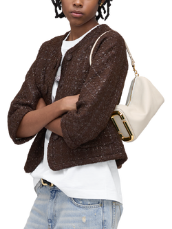 Marc Jacobs Snapshot Leather Shoulder Bag, Cloud White - view 2, Cloud White