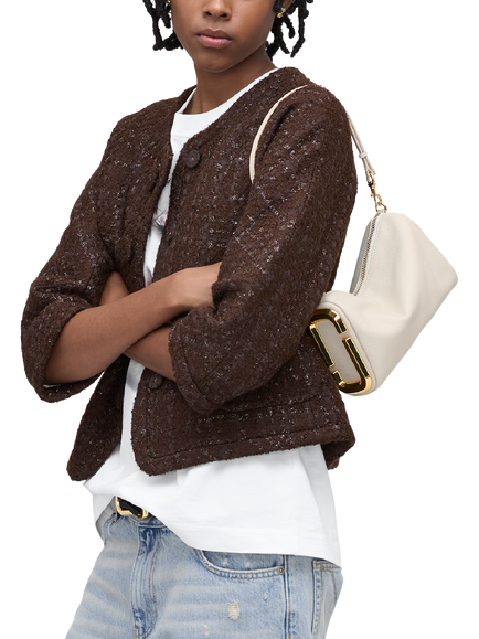 Marc Jacobs Snapshot Leather Shoulder Bag, Cloud White - view 2, Cloud White