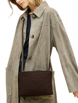 NAGHEDI Soho Woven Envelope Crossbody Bag - view 2, Chocolate