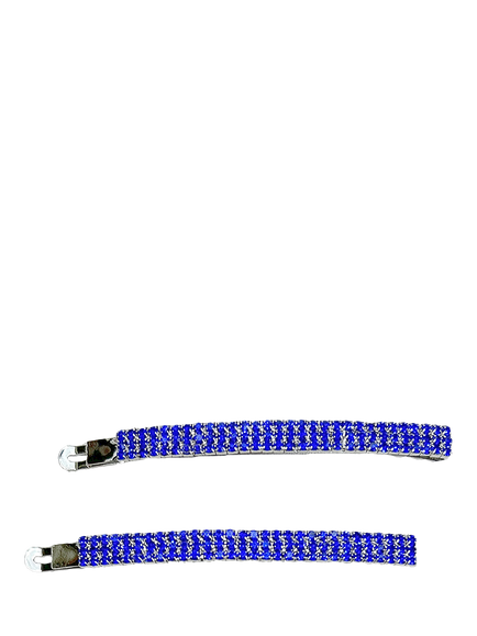QueenMee Embellished Hair Slides, Set of 2, Blue, Blue