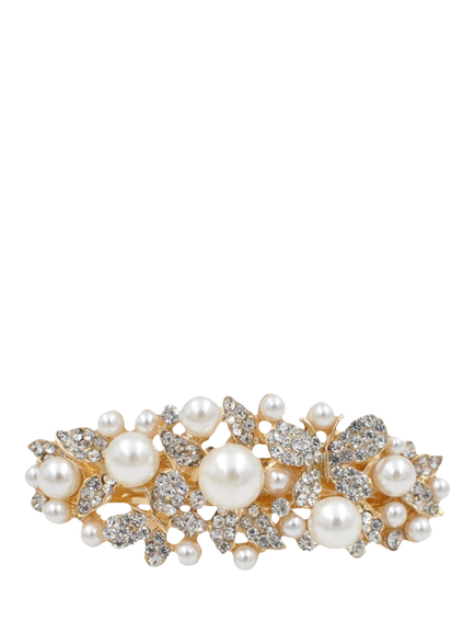 QueenMee Embellished Butterfly Hair Clip, Crystal Gold, Crystal Gold