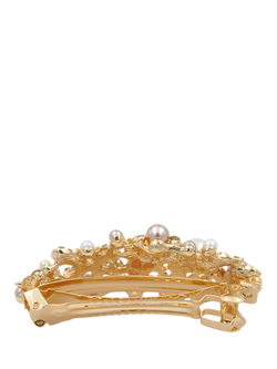 QueenMee Embellished Butterfly Hair Clip, Crystal Gold - view 2, Crystal Gold