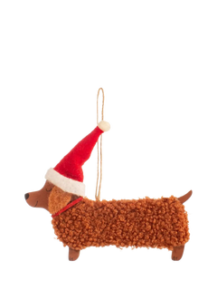 Truly Fleecy Dachshund Tree Decoration