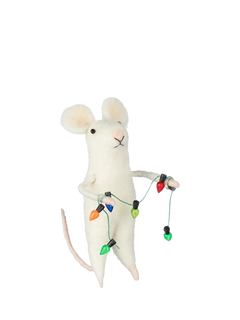 Truly Christmas Lights Mouse Tree Decoration