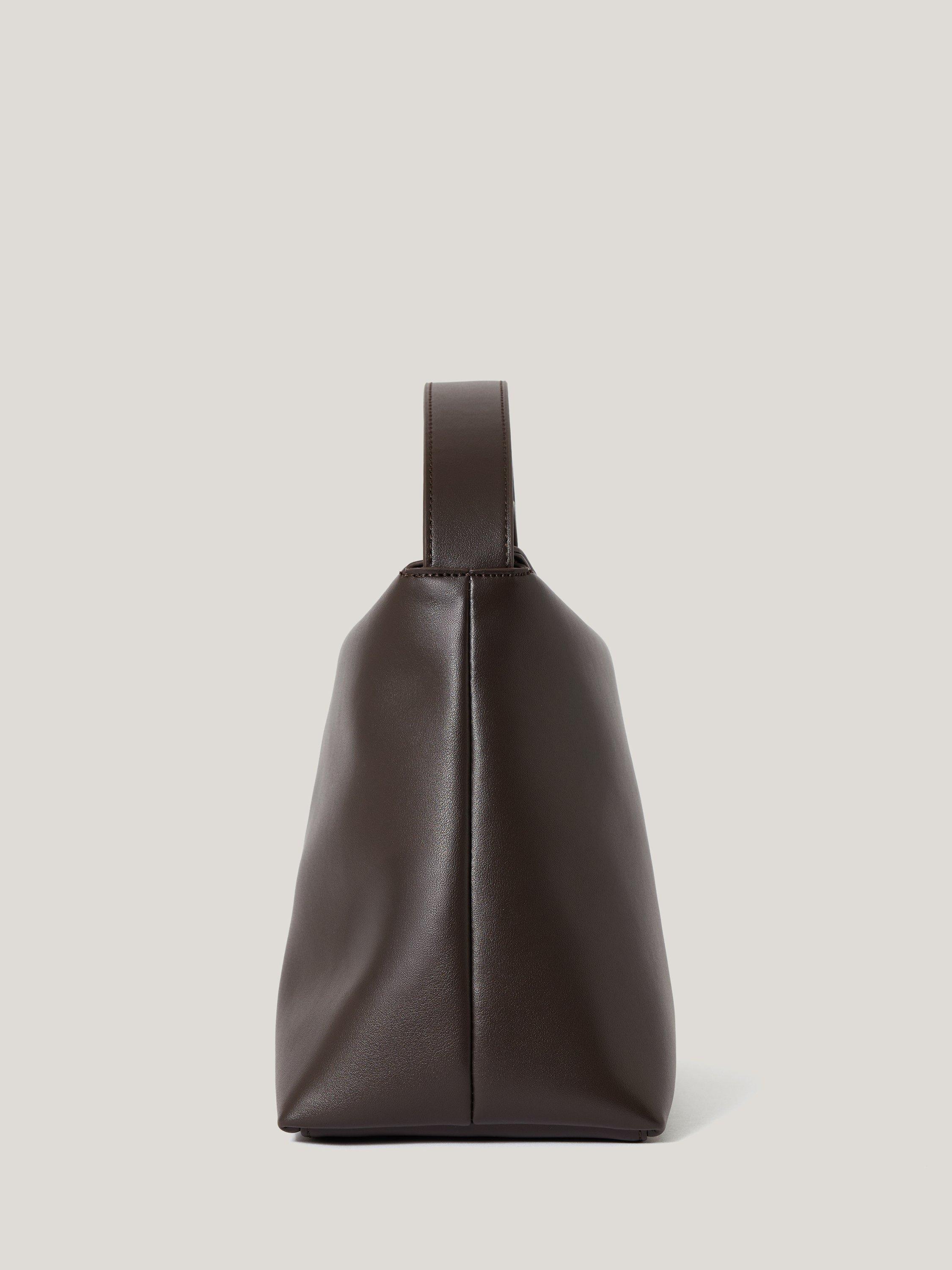 Product image 5 of 7, which shows Jigsaw Fold Over Pure Leather Shoulder Bag, Brown