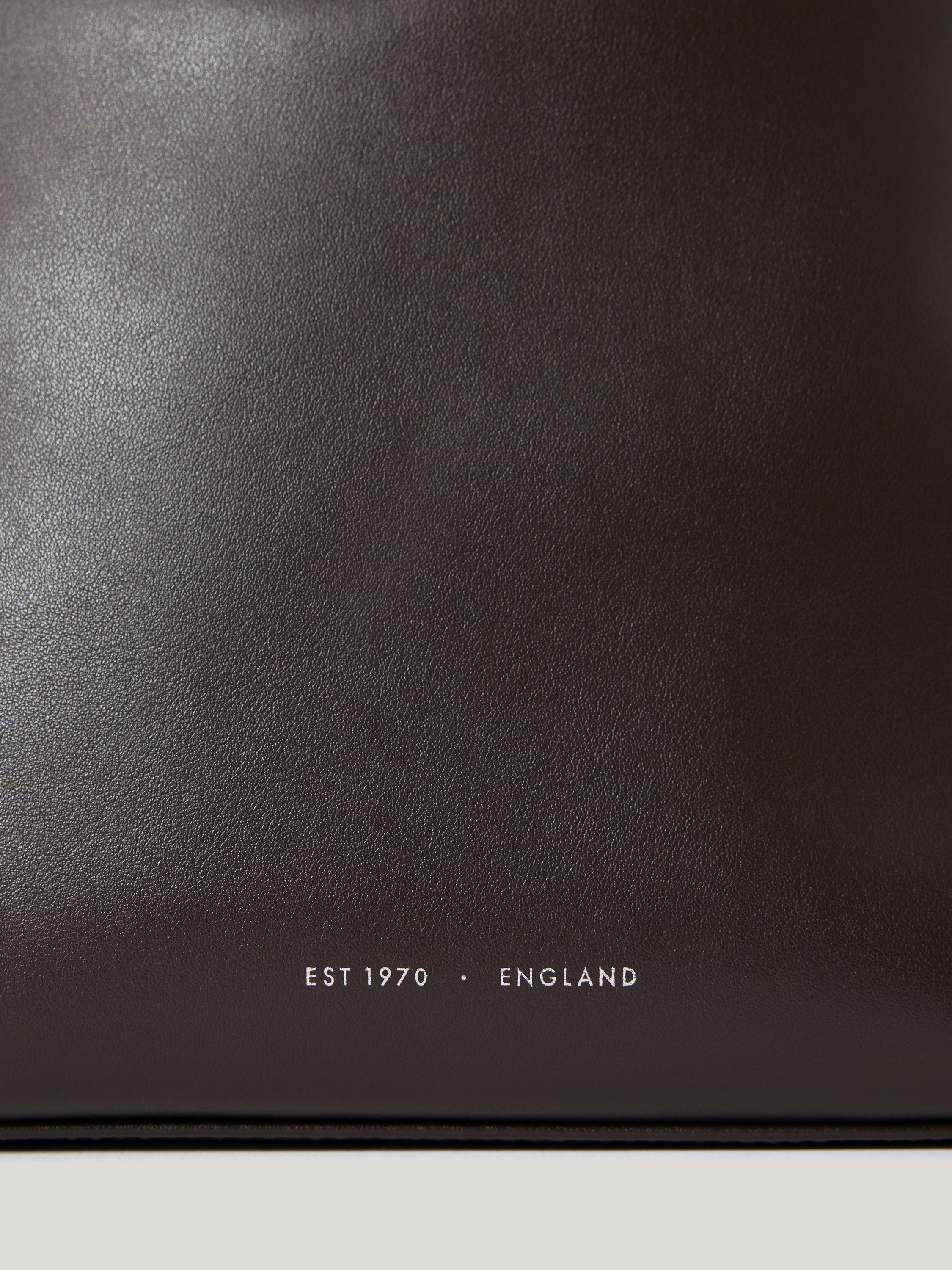 Product image 7 of 7, which shows Jigsaw Fold Over Pure Leather Shoulder Bag, Brown