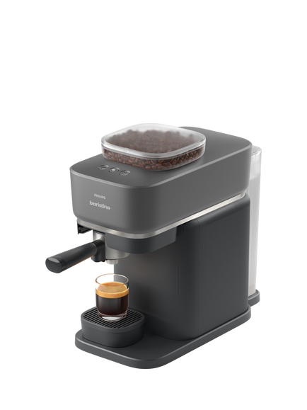 Philips Baristina Automatic Bean to Cup Coffee Machine, Black, Black