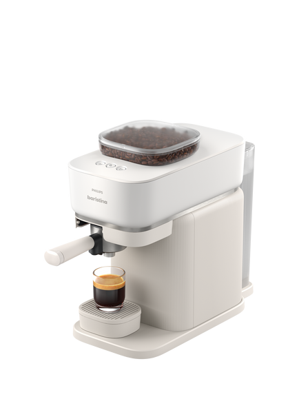 Philips Baristina Automatic Bean to Cup Coffee Machine, White, White