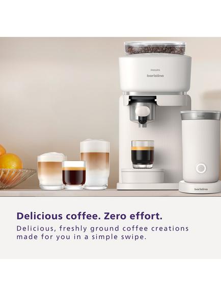 Philips Baristina Automatic Bean to Cup Coffee Machine, White - view 2, White