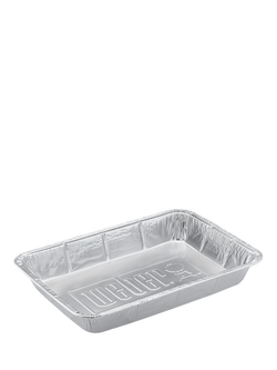 Weber Large Aluminium BBQ Drip Trays, Pack of 10, Black