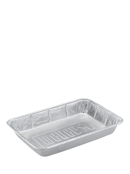 Weber Large Aluminium BBQ Drip Trays, Pack of 10, Black