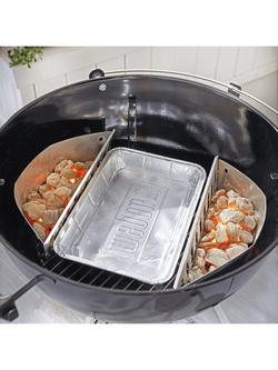 Weber Large Aluminium BBQ Drip Trays, Pack of 10 - view 2, Black