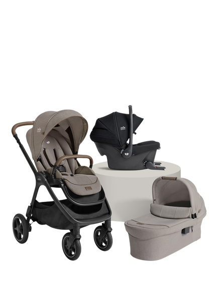 Joie Baby Finiti Pushchair and Carrycot with Sprint i-Size Car Seat Flex Click and Go Bundle, Maple, Maple