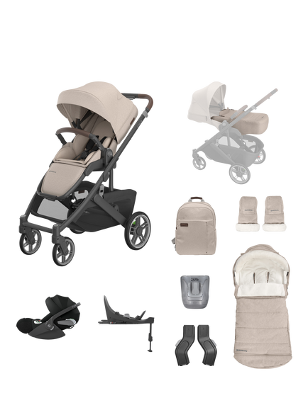 UPPAbaby Cruz V3 Pushchair, Cybex Cloud T iSize Baby Car Seat & Base T Bundle, Ada, Ada