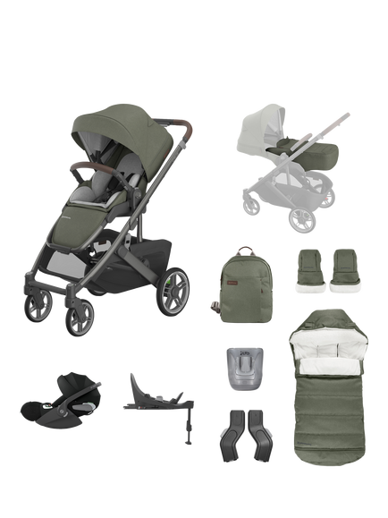 UPPAbaby Cruz V3 Pushchair, Cybex Cloud T iSize Baby Car Seat & Base T Bundle, Evelyn, Evelyn