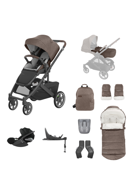 UPPAbaby Cruz V3 Pushchair, Cybex Cloud T iSize Baby Car Seat & Base T Bundle, Owen, Owen