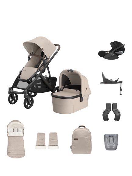 UPPAbaby Vista V3 Pushchair with Cybex Cloud T Baby Car Seat and Base Bundle, Ada, Ada