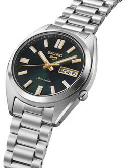 Seiko SRPL57K1 Unisex SNXS 5 Sports Bracelet Strap Watch, Green Tie - view 2, Green Tie