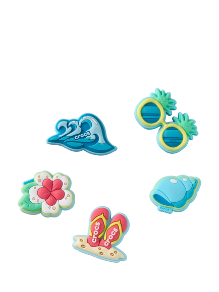 Crocs Kids' Beach Time Jibbitz Charms, Pack of 5, Multi, Multi