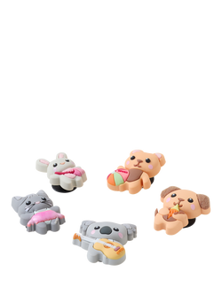 Crocs Kids' Cute Animal Friends Jibbitz Charms, Pack of 5, Multi - view 2, Multi