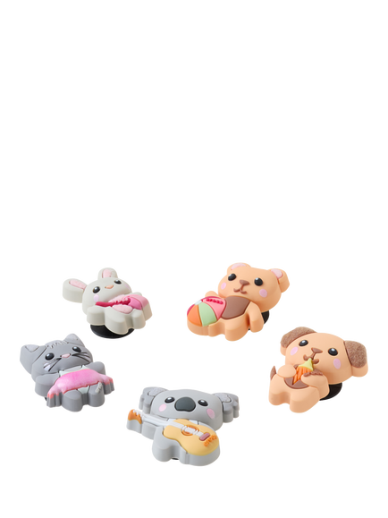 Crocs Kids' Cute Animal Friends Jibbitz Charms, Pack of 5, Multi - view 2, Multi