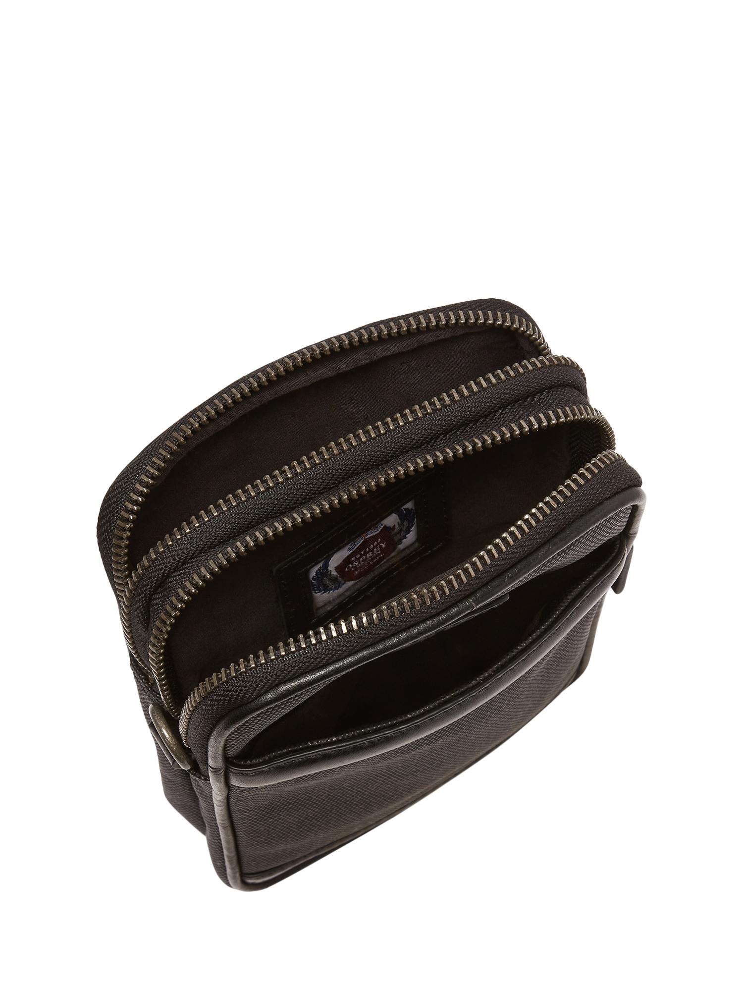 Product image 4 of 4, which shows OSPREY LONDON The Grantham Phone Bag, Black