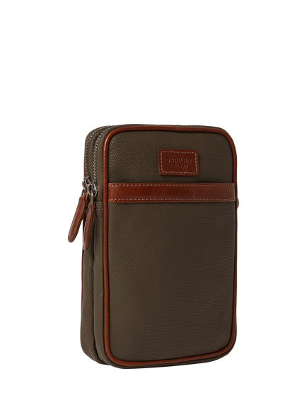 OSPREY LONDON The Grantham Phone Bag - view 2, Khaki/Chesnut