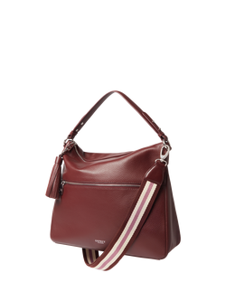 OSPREY LONDON Stella Leather Hobo Bag, Merlot