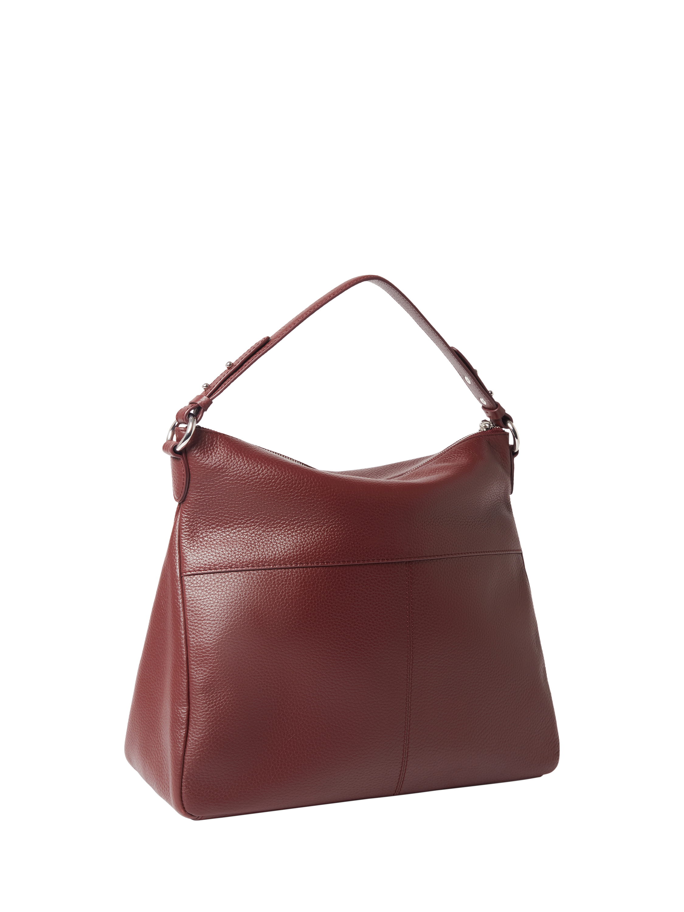 Product image 3 of 5, which shows OSPREY LONDON Stella Leather Hobo Bag, Merlot