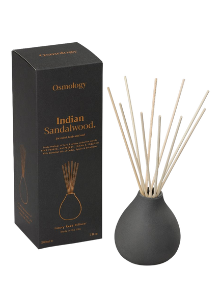 Osmology by Aery Indian Sandalwood Reed Diffuser, 200ml, Black
